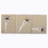 Ernest Trova, STUDY , FALLING MAN 1 Triptych, Painting