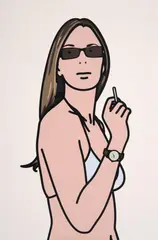 Ruth Smoking 3 by Julian Opie, Print, sold Mar 2025