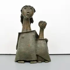 Ángel Botello, Mother & Child, Bronze Sculpture