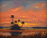 Alfred Hair, Florida Sunset, Painting