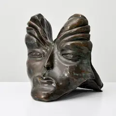 Untitled by Leonora Carrington, Bronze Face Sculpture, sold Nov 2023