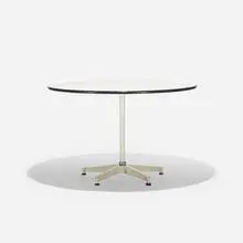 Charles and Ray Eames, 650 dining table, 1955, laminate, enameled aluminum, enameled steel, rubber