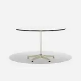 Charles and Ray Eames, 650 dining table, 1955, laminate, enameled aluminum, enameled steel, rubber