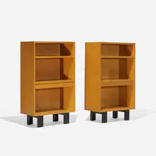 nightstands model 4608, pair by George Nelson & Associates, 1948, combed oak, lacquered wood, sold Feb 2016