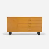cabinet, model 4712 by George Nelson & Associates, 1946, combed oak, lacquered wood, sold Feb 2016