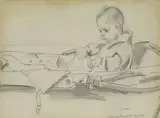Laura Knight, Untitled, pencil 24 x 35.5cm Sold together with a copy of 'A Proper Circus Omie'
