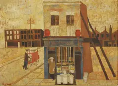 Alfred Daniels, Untitled, oil on board 41.5 x 55cm .