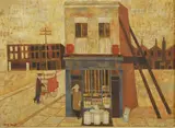 Alfred Daniels, Untitled, oil on board 41.5 x 55cm .