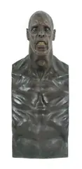 Dean Barrett, Untitled, 20th century) GROTESQUE MALE BUST Painted fibreglass resin