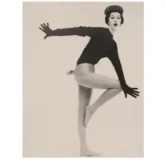 Dovima by Tony Vaccaro, c. 1960, Gelatin silver print; signed and with annotations 'Dovima' and 'Having fun at PH C - 6 W[est] 77' in pencil on the rever, sold Feb 2025