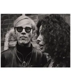 Sam Falk, 'Andy Warhol and Ultra Violet - At a Greenwich Village Barbecue Party', 1968, Gelatin silver print; signed and titled in ink and a Monkmeyer Press Photo Service credit stamp on the reverse
