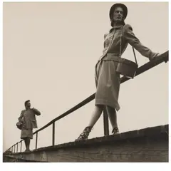 Ronny Jaques, Two Models (for 'Harper's Bazaar'), c. 1950, Gelatin silver print; signed and annotated in ink on the reverse
