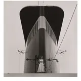 Ronny Jaques, Model and Ship (for 'Harper's Bazaar'), c. 1950, Gelatin silver print; signed and annotated in ink on the reverse