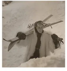 Louise Dahl-Wolfe, Ann 'Nose Dive Annie' Bonfoey Taylor (for 'Harper's Bazaar'), c. 1940, Gelatin silver print; the photographer's '58 West 57th Street' credit stamp on the reverse