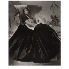 Horst P. Horst, Alix (Black Satin Dress), 1938, Platinum palladium print