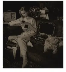 Louise Dahl-Wolfe, Lauren Bacall in Claire McCardell Pajamas (for 'Harper's Bazaar'), c. 1943, Gelatin silver print; the photographer's '58 West 57th Street' studio stamp on the reverse