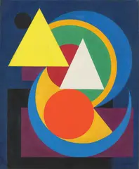 Auguste Herbin, Composition, 1945, Öl auf Leinwand