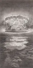 Hans Op de Beeck, Merry-Go-Round, 2010, Aquarell auf Velin