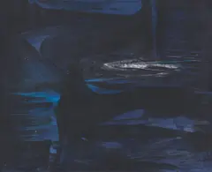 Karl Otto Götz, Hommage à Jules Verne I, 1960, Mischtechnik auf Leinwand