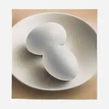 Robert Baard Peterson, Two Eggs, pastel on paper