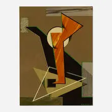 Frederick Kann, Untitled, 1931, mixed media collage and watercolor