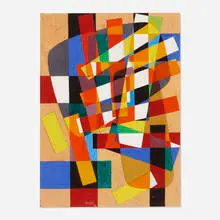 James Guy, Untitled Abstraction, 1946, watercolor and gouache on paper