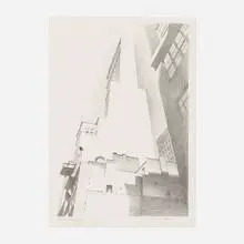 Charles Sheeler, Delmonico Building, 1926, lithograph on BFK Rives