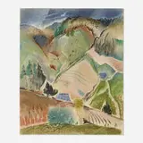 Will Henry Stevens, Untitled (Landscape), c. 1940, pastel on paper