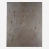 Georg Herold, Screw Painting, 1991, screws, synthetic resin, electroplated zinc and copper on canvas