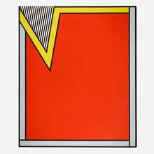 Nicholas Krushenick, Maxa Tawny, 1970, acrylic on canvas
