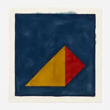 Pyramid by Sol LeWitt, watercolor on paper, sold May 2022