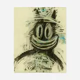 Joyce Pensato, What's the Point, 2011, charcoal and pastel on paper