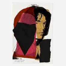 Andy Warhol, Mick Jagger, 1975, screenprint on Arches Acuarelle (Rough) paper