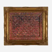 Martin Wong, Brick on Brick, 1988, acrylic on canvas in artist's frame