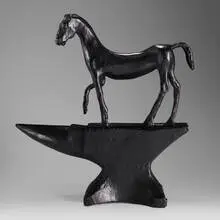 Barry Flanagan, Horse on Anvil, 2001, bronze