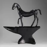 Barry Flanagan, Horse on Anvil, 2001, bronze