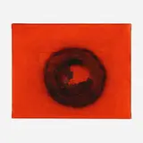 Otto Piene, Feuerball, 2010, fire gouache on canvas