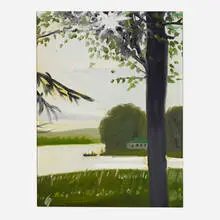 Alex Katz, August 6:30, 1981, oil on Masonite