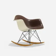 Charles and Ray Eames, RAR-1, 1950, molded fiberglass, enameled steel, birch, vinyl, rubber