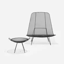 Sol Bloom, Scoop settee and catch-it-all, 1950, enameled steel