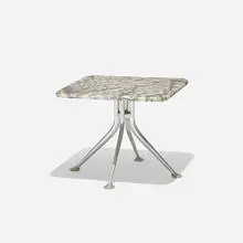 occasional table, model 66352 by Alexander Girard, 1967, marble, cast aluminum, sold Feb 2016