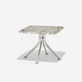 Alexander Girard, occasional table, model 66352, 1967, marble, cast aluminum