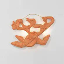 Frederic Weinberg, wall lamp, c. 1955, cast and painted plaster