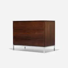 Florence Knoll, cabinet, 1950, rosewood, chrome-plated steel