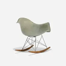 Charles and Ray Eames, first edition RAR, 1950, molded fiberglass with rope edge, beech, zinc-plated steel
