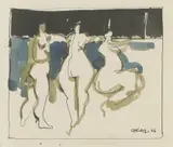 Geoffrey Key, Untitled, ink and wash on paper 15.2 x 18cm