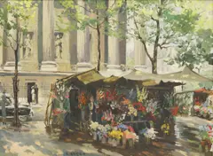 Untitled by Constantine Kluge, oil on canvas 55 x 74cm ., sold Jun 2020