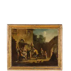 Festa contadina by Giovanni Michele Graneri, oil on canvas, offered Mar 2022