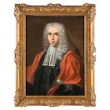 Hyacinthe Rigaud, Ritratto di togato con manto rosso, oil on canvas