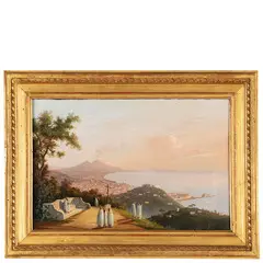 Veduta del golfo di Napoli dai Camaldoli by Salvatore Fergola, oil on canvas, offered Mar 2022